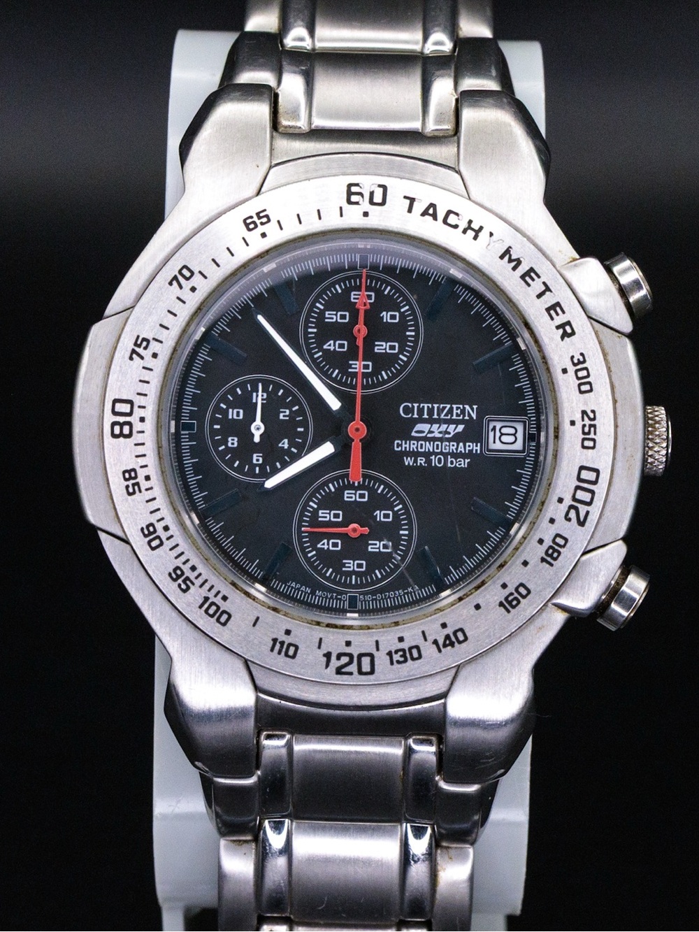 Citizen Rare Oxy 0510-S96443 Vintage 40mm JDM Import Chronograph Watch'